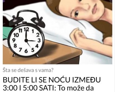 AKO SE BUDITE IZMEĐU 3:00 I 5:00 TO ZNACI SAMO JEDNO ! Nikako nije DOBRO! AKO SE BUDITE IZMEĐU 3:00 I 5:00 TO ZNACI SAMO JEDNO ! Nikako nije DOBRO!