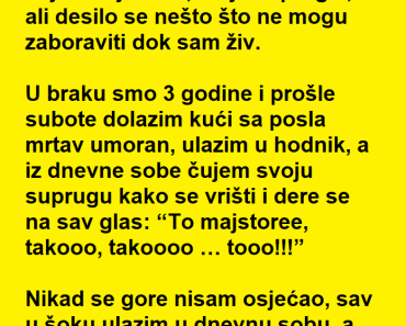 Došao KUĆI sa posla UMORAN , a onda je SUPRUGU zatekao kako…