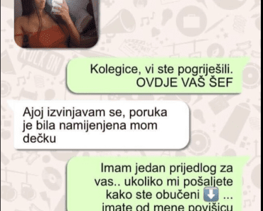 POSLALA SAM VRELU SLIKU SVOM ŠEFU UMESTO MUŽU: A onda me nagovorio i poslala mu gde sam …. POSLALA SAM VRELU SLIKU SVOM ŠEFU UMESTO MUŽU: A onda me nagovorio i poslala mu gde sam ….