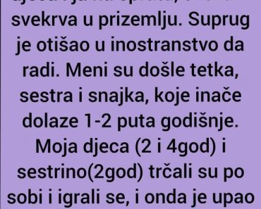 Živim u zajednici. Suprug, deca i ja na spratu….