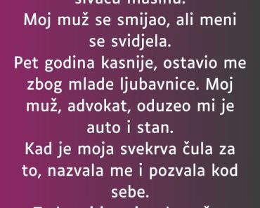 “Moja svekrva mi je za rođendan poklonila staru šivaću mašinu…” “Moja svekrva mi je za rođendan poklonila staru šivaću mašinu…”