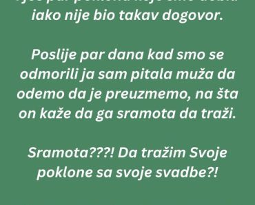 “Moja svekrva je posle naše svadbe uzela kutiju sa kovertama…” “Moja svekrva je posle naše svadbe uzela kutiju sa kovertama…”