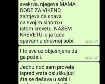 “Ovakav problem sa svekrvom niko nema” “Ovakav problem sa svekrvom niko nema”