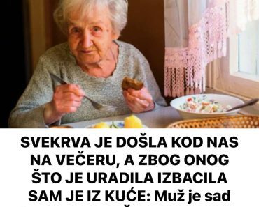 SVEKRVA JE DOŠLA KOD NAS NA VEČERU, A ZBOG ONOG ŠTO JE URADILA IZBACILA SAM JE IZ KUĆE: Muž je sad ljut na mene – ŠTA VI MISLITE?