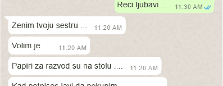 MUŽ MI JE JUTROS PORUKOM JAVIO DA SE RAZVODIMO I DA ŽENI MOJU SESTRU: Ali imala sam iznenađenje za njega, ZAPAMTIĆE ovaj DAN DOK je ŽIV!