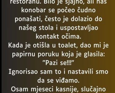 Bio sam na prvom dejtu s devojkom u veoma skupom restoranu…