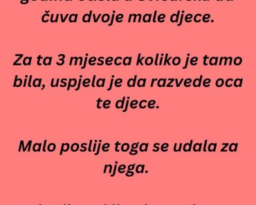 “Moja komšinica pre nekih 5,6 godina otišla u Švicarsku da čuva dvoje male dece…”