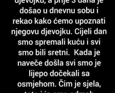 Kada je SELA odmah smo PRIMETILI kako joj….