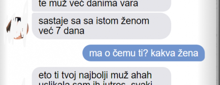PRIJATELJICA MI JE JAVILA DA ME MOJ MUŽ VARA: Kad mi je poslala sliku LJUBAVNICE ODVALILA SAM SE SMEJATI, KAD VIDITE sve će vam biti jasno