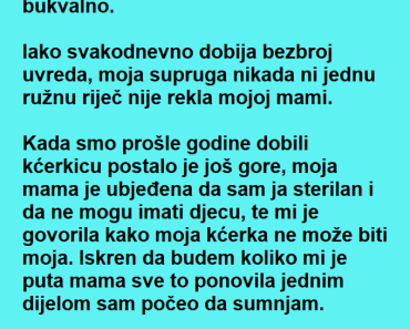 NIJE slušao MAMU šta mu govori za SUPRUGU i onda se DESILO nešto JEZIVO!