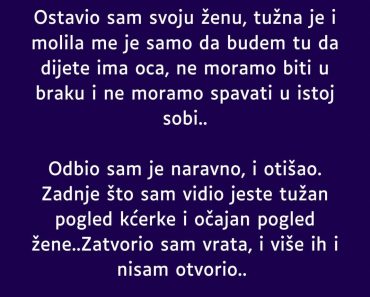 OSTAVIO je ženu i ĆERKU a onda je usledio ŠOK!