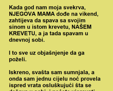 Špijunirala je MUŽA i SVEKRVU pa SAZNALA nešto NEOBJAŠNJIVO , jedva DOŠLA sebi od ŠOKA!