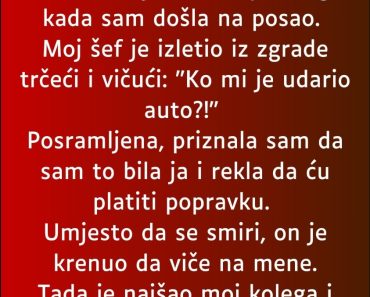“Slučajno sam ogrebala automobil…” “Slučajno sam ogrebala automobil…”