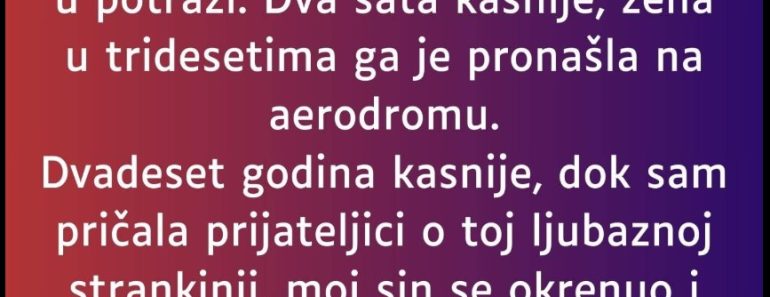 MISLILA je da joj je SINA spasila NEPOZNATA žena , a ONDA je saznala JEZIVU ISTINU!