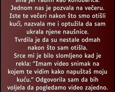 Svekrva ju je OPTUŽILA za kradju ali onda je USLEDIO HLADAN TUŠ!