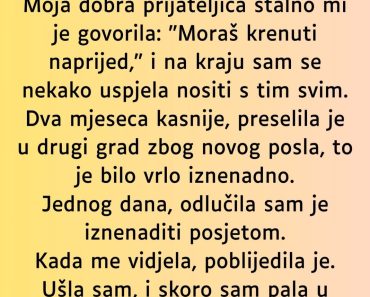 Ušla sam, i skoro sam pala u nesvijest kada sam u njenom stanu videla…