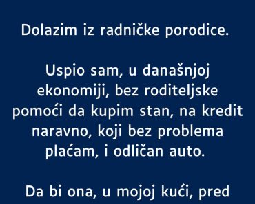 ONO što mu je TAŠTA pred SVIMA rekla ga je  NAČISTO IZBACILO iz TAKTA!