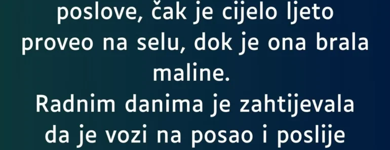 Svekrva se tada zgrabila za srce i rekla…
