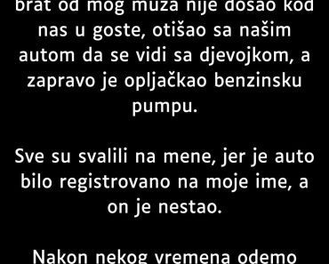 Sve su svalili na mene, jer je auto bilo registrovano na moje ime…