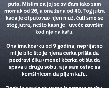 Muvao udatu komšinicu iz zgrade ,ali ovo nikako nije očekivao , desio se pravi ŠOK!