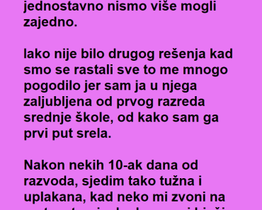 RAZVELA se od MUŽA kojeg još uvek voli a onda je ON došao i …. RAZVELA se od MUŽA kojeg još uvek voli a onda je ON došao i ….