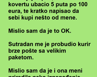 Poklonio je DEVOJCI 500 eura , ali onda je USLEDIO PRAVI HAOS!