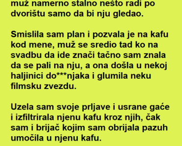 Htela je da se OSVETI zgodnoj KOMŠINICI na koju se LOŽI njen MUŽ a onda je sve KRENULO po ZLU!