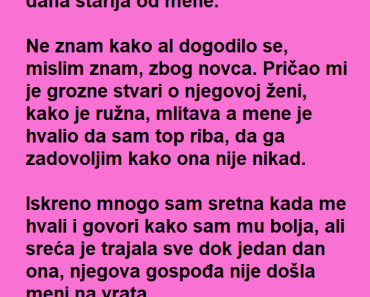 Bila je u VEZI sa OŽENJENIM čovekom a onda je jedan DAN na njena VRATA došla ŽENA , tad je USLEDIO pravi ŠOK!