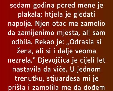 Doživela je PRAVU dramu , ali tek šta je STJUARDESA uradila pravi ŠOK! Doživela je PRAVU dramu , ali tek šta je STJUARDESA uradila pravi ŠOK!