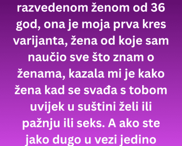 ONO što ga je savetovala je UŽASNO a pogotovo jedna STVAR!