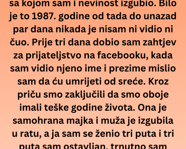 Posle TOLIKO godina mu se JAVILA ali onda je USLEDIO ŠOK!
