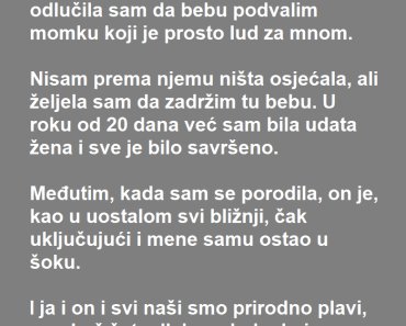 Htela je PODVALITI dete momku ali je onda usledila PRAVA drama!