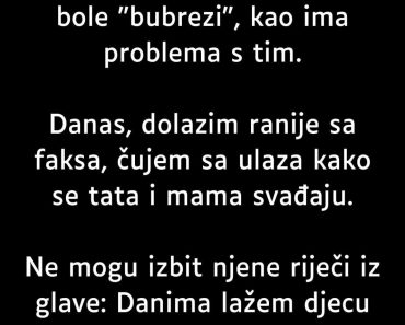 KADA je ČULA svadju mame i tate nije joj bilo DOBRO , ostala je U ŠOKU!