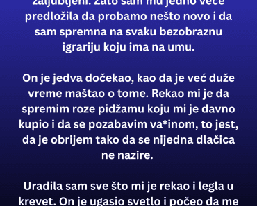 Htela je da RASPLAMSA vatru braku a onda je USLEDIO jezivi ŠOK!