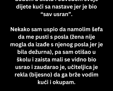 Neviđena scena u školi! Učiteljica pozvala oca zbog sina,a tek kad čujete zašto…