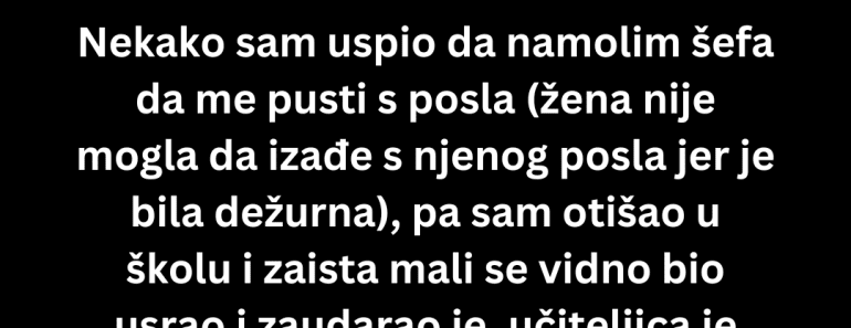 Neviđena scena u školi! Učiteljica pozvala oca zbog sina,a tek kad čujete zašto…