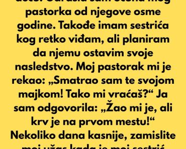 „Nemam svoju decu, nasledstvo sam ostavila sestriću ali onda je usledio haos!“ „Nemam svoju decu, nasledstvo sam ostavila sestriću ali onda je usledio haos!“