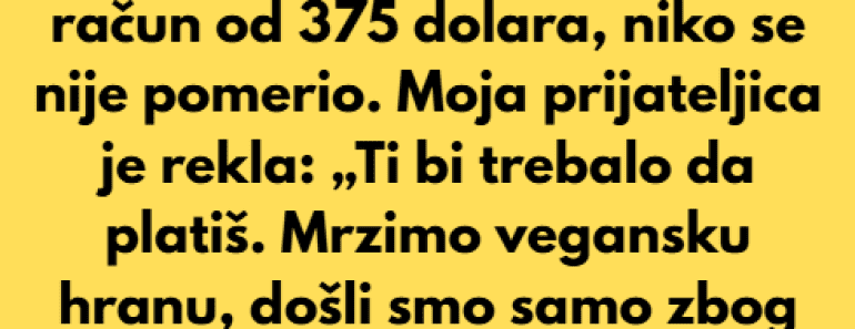 Odbijam da platim svima samo zato što …