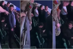 Migrant nije ustao na rusku himnu, pogledajte šta mu je uradio pobesneli Rus! (VIDEO)