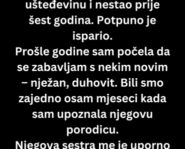 Na večeri sa novim dečkom prišla mi je njegova sestra i šapnula istinu koja me je sledila