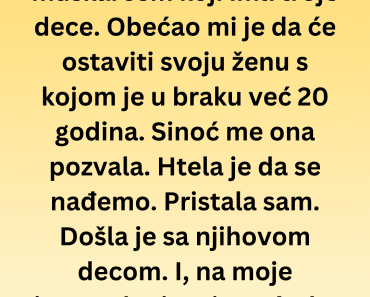 Trudna sam sa oženjenim čovekom a ono što mi je rekla njegova cerka , sve je promenilo!