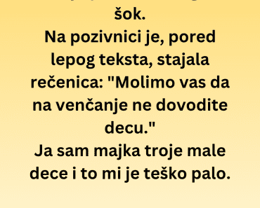 Moja sestra se udavala i bili smo svi oduševljeni. Ali kada je pozivnica stigla — šok. Moja sestra se udavala i bili smo svi oduševljeni. Ali kada je pozivnica stigla — šok.
