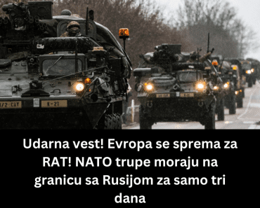 Udarna vest! Evropa se sprema za RAT! NATO trupe moraju na granicu sa Rusijom za samo tri dana Udarna vest! Evropa se sprema za RAT! NATO trupe moraju na granicu sa Rusijom za samo tri dana