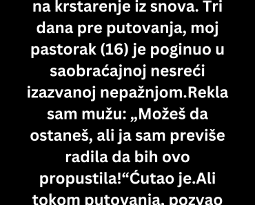 Odbila sam da otkažem svoje putovanje … Odbila sam da otkažem svoje putovanje …
