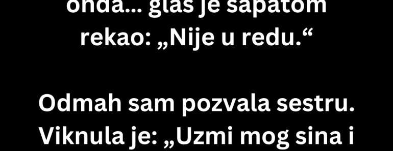 Čuvala sam sestrino dete. U 3 ujutru, baby monitor se odjednom upalio…