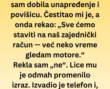 Ne želim da otvorim zajednički račun sa svojim verenikom ali onda je usledio…