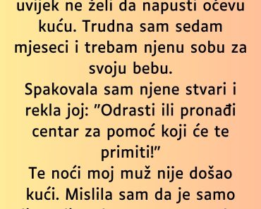 Zaledila sam se kad sam shvatila da je…