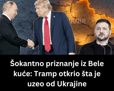 Šokantno priznanje iz Bele kuće: Tramp otkrio šta je uzeo od Ukrajine
