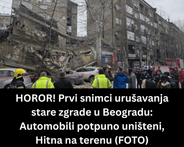Prvi snimci urušavanja stare zgrade u Beogradu: Automobili potpuno uništeni, Hitna na terenu (FOTO)