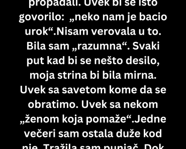 Mislila sam da nam se u porodici samo ne da , a onda sam primetila….